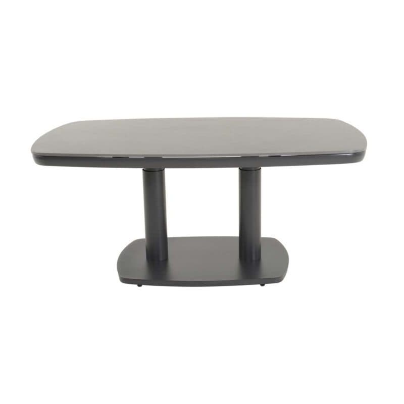 Lesli Living "Geneva" Loungetisch 135x83 cm, höhenverstellbar, Aluminium matt anthrazit, Tischplatte Sinterstein