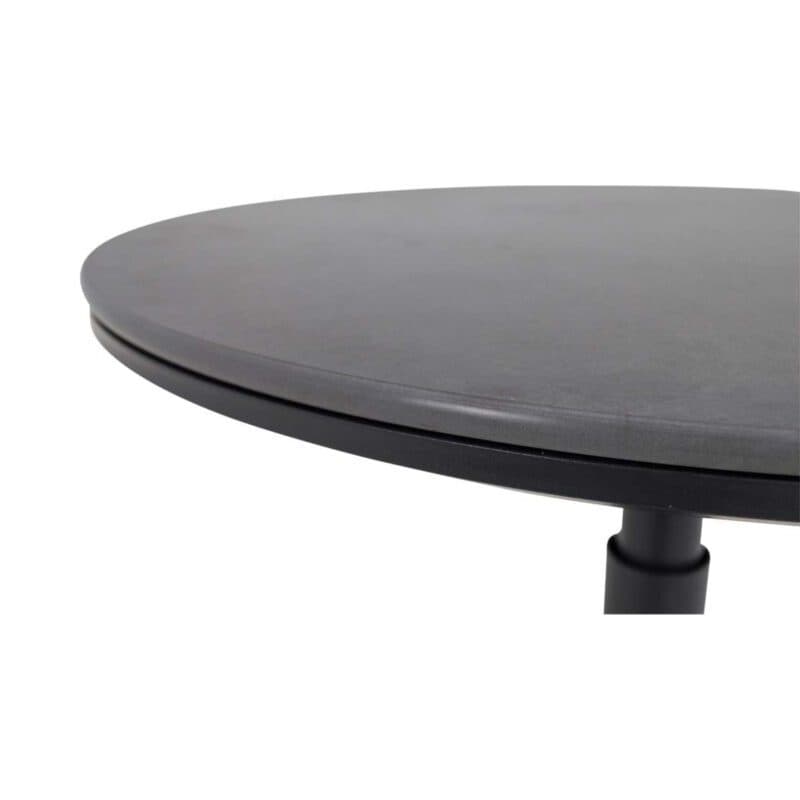 Lesli Living "Geneva" Beistelltisch rund, 59cm, Aluminium matt anthrazit, Tischplatte Sinterstein