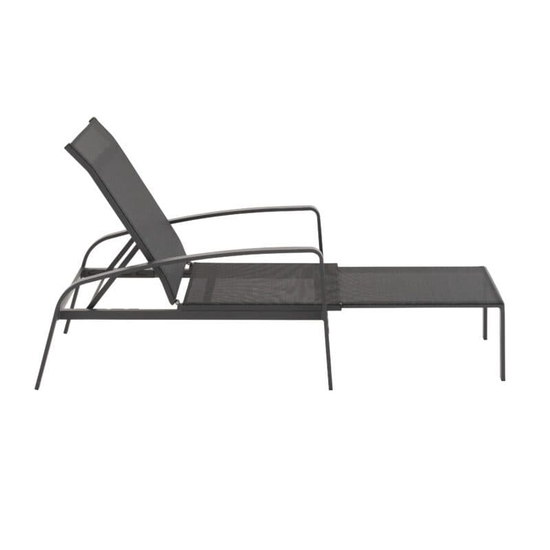 Liadomo "Atessa" Deckchair mit verstellbarer Rückenlehne und ausziehbarem Fußteil, Gestell Aluminium anthrazit, Bespannung Textilen anthrazit