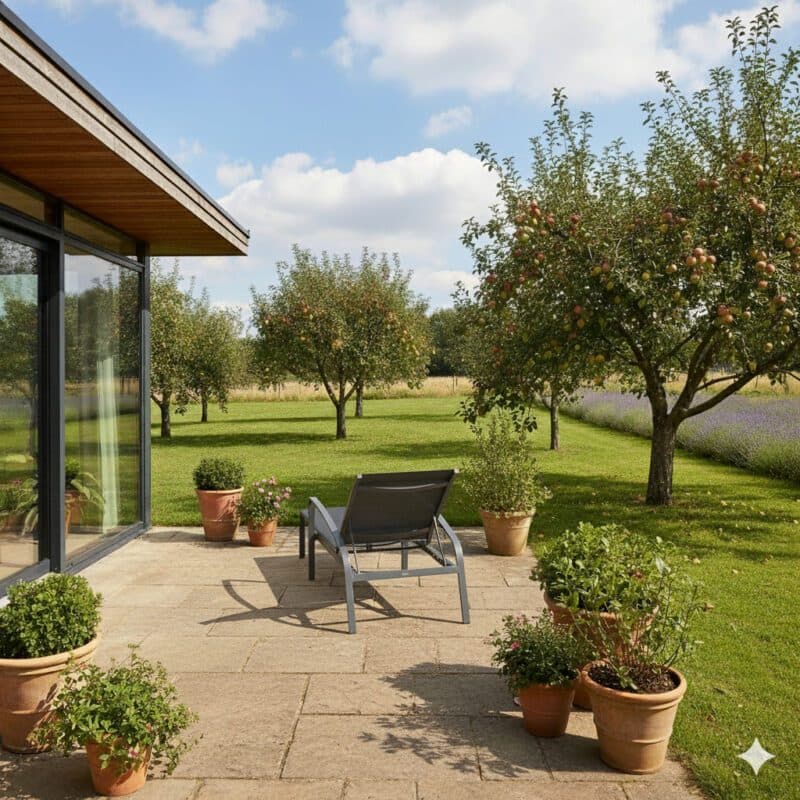 Liadomo "Atessa" Deckchair mit verstellbarer Rückenlehne und ausziehbarem Fußteil, Gestell Aluminium anthrazit, Bespannung Textilen anthrazit (Bild KI-generiert)