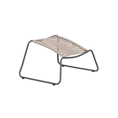 Liadomo "Atina" Loungehocker, Gestell Edelstahl anthrazit, Sitzfläche Rope beige