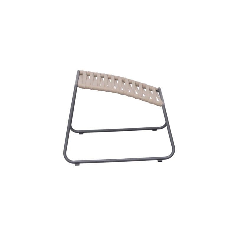 Liadomo "Atina" Loungehocker, Gestell Edelstahl anthrazit, Sitzfläche Rope beige