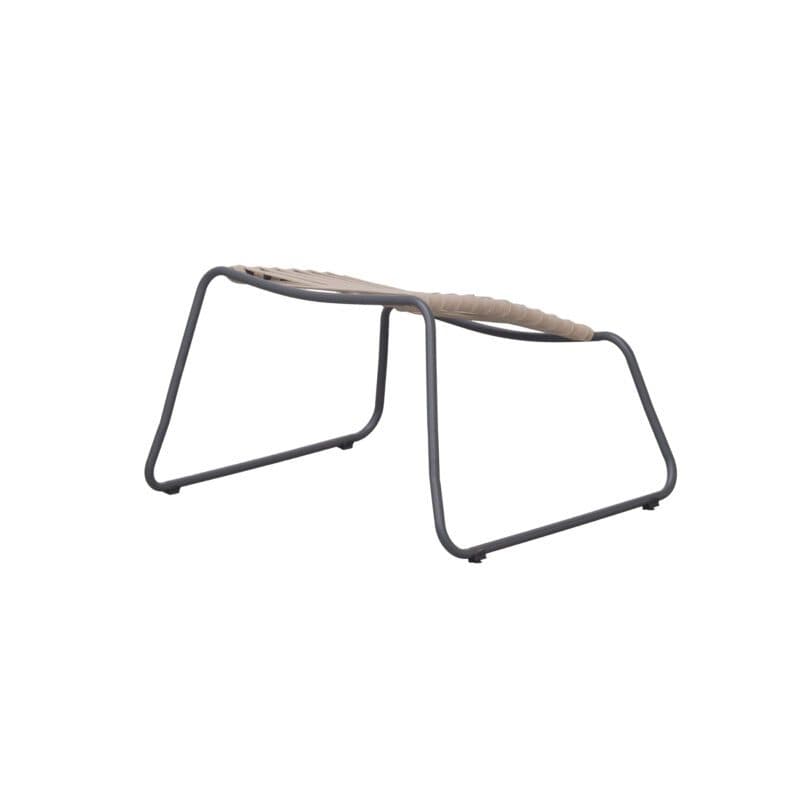 Liadomo "Atina" Loungehocker, Gestell Edelstahl anthrazit, Sitzfläche Rope beige