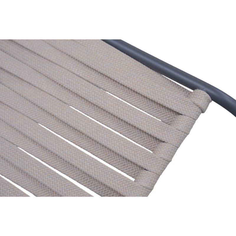 Liadomo "Atina" Loungehocker, Gestell Edelstahl anthrazit, Sitzfläche Rope beige, Detail Rope