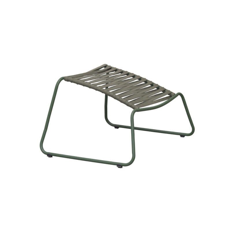 Liadomo "Atina" Loungehocker, Gestell Edelstahl dunkelgrün, Sitzfläche Rope oliv