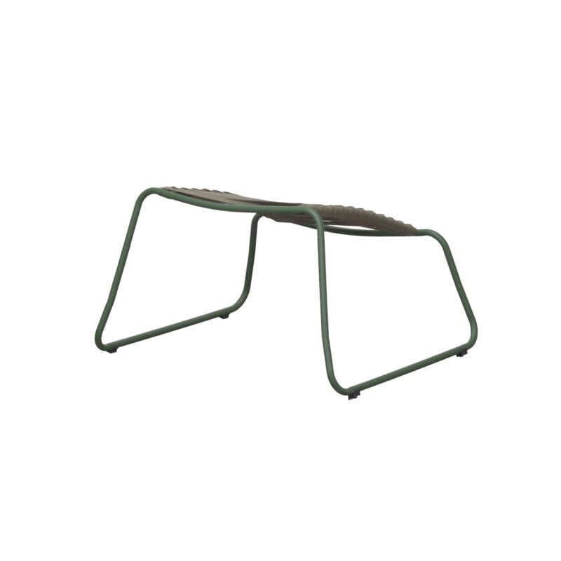 Liadomo "Atina" Loungehocker, Gestell Edelstahl dunkelgrün, Sitzfläche Rope oliv