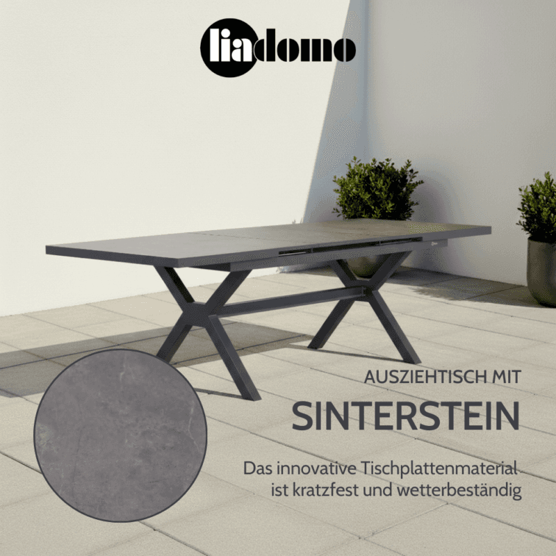 Liadomo "Benevento" Ausziehtisch 200/260x100 cm (Bild KI-generiert)