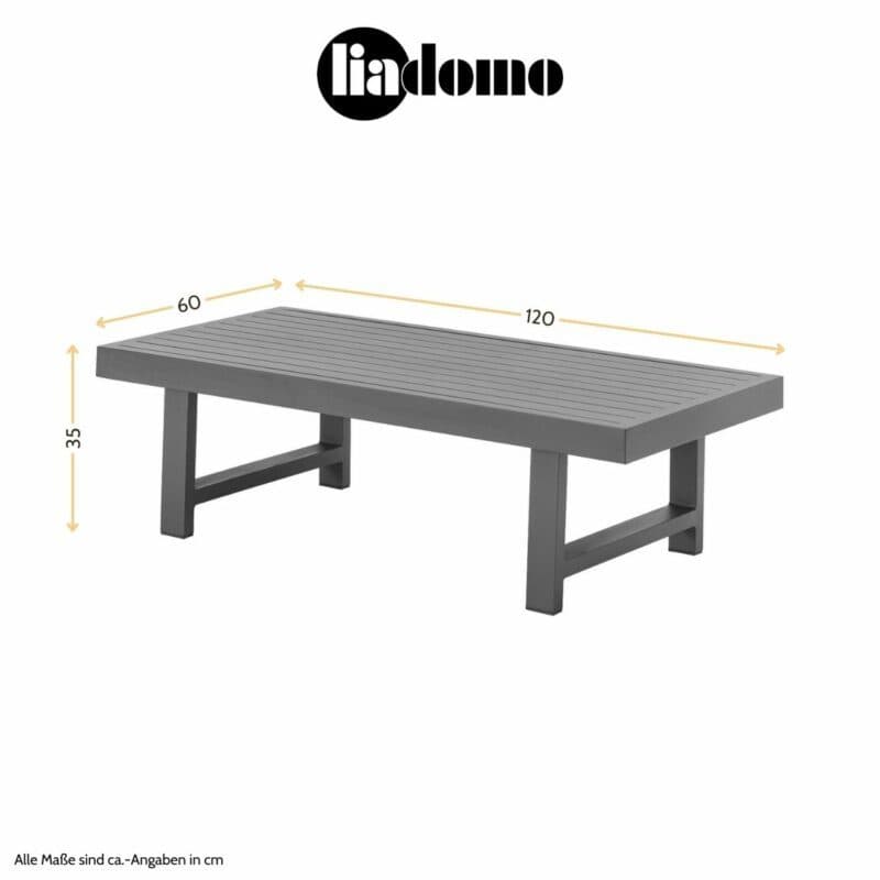 Liadomo "Callipo" Loungetisch, Maßangaben