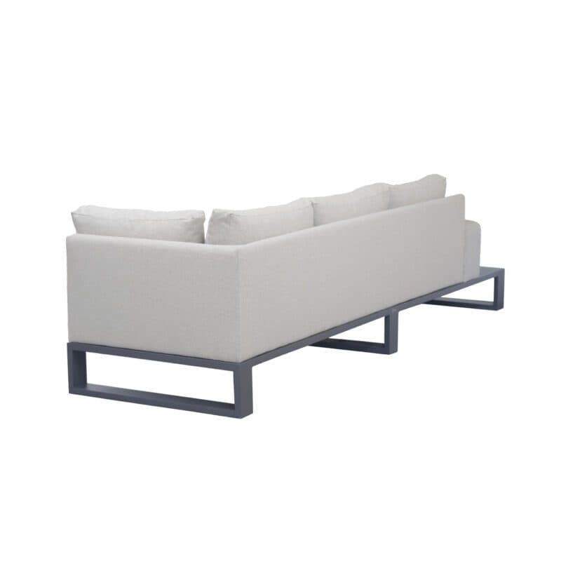 Liadomo “Candela” Loungesofa 3-Sitzer, Gestell Aluminium anthrazit, Kissen beige