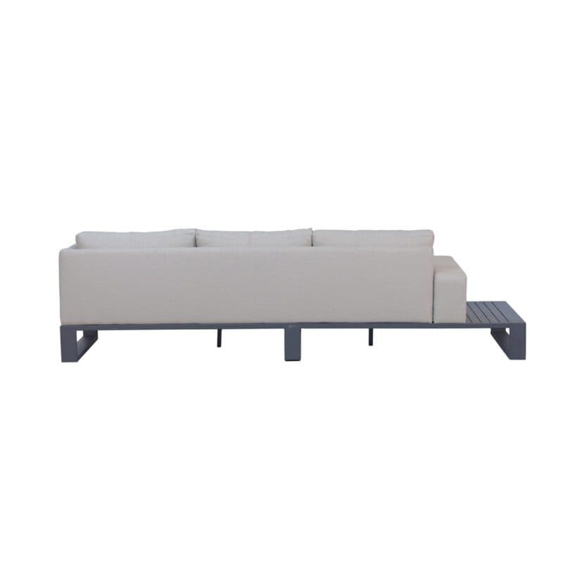 Liadomo “Candela” Loungesofa 3-Sitzer, Gestell Aluminium anthrazit, Kissen beige