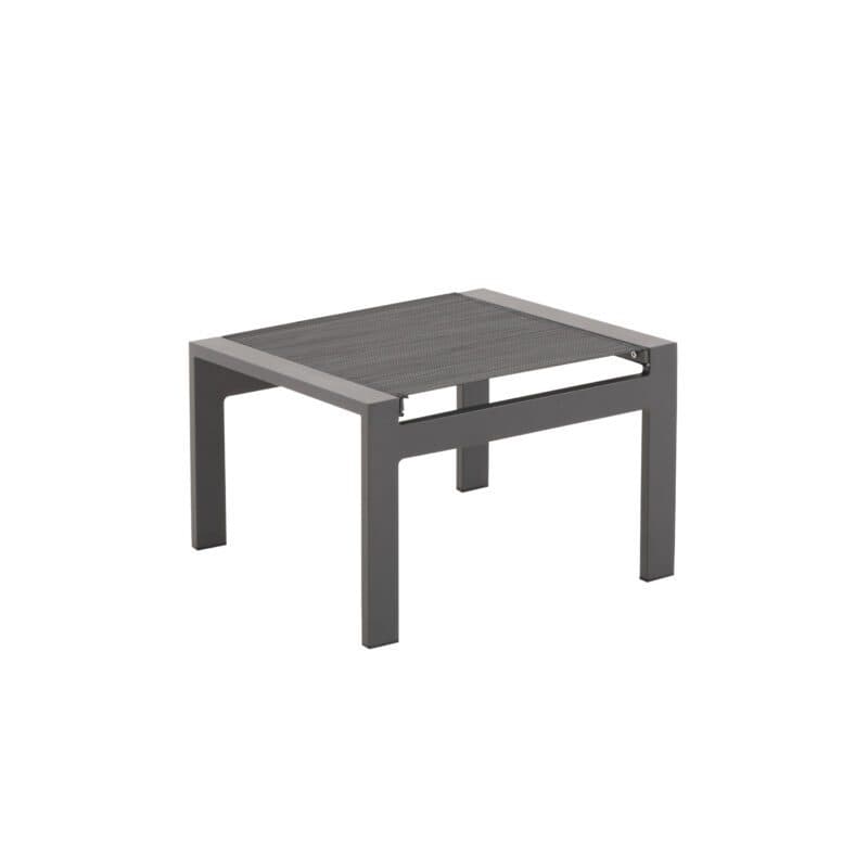 Liadomo "Celano" Gartenhocker, Gestell Aluminium anthrazit, Polsterbezug Olefin grau, Bespannung Textilen