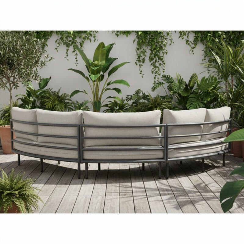 Liadomo "Celano" Loungeset 5-tlg., Gestell Aluminium anthrazit, Polster beige (Bild KI-generiert)