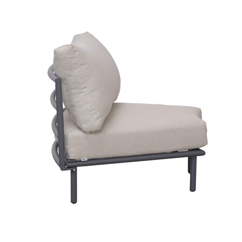 Liadomo “Celano” Lounge-Eckteil, Gestell Aluminium anthrazit, Polster beige