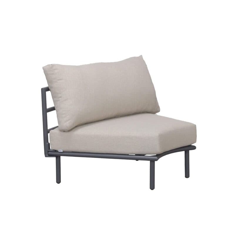 Liadomo “Celano” Lounge-Eckteil, Gestell Aluminium anthrazit, Polster beige