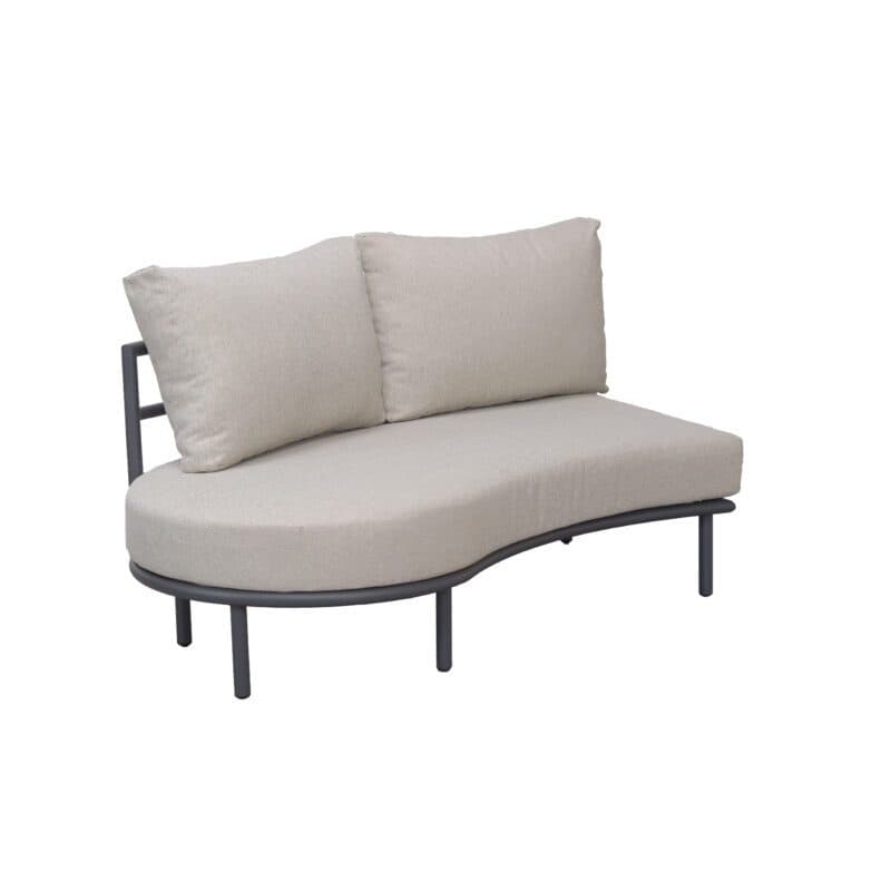 Liadomo “Celano” Lounge-Seitenteil, Gestell Aluminium anthrazit, Polster beige