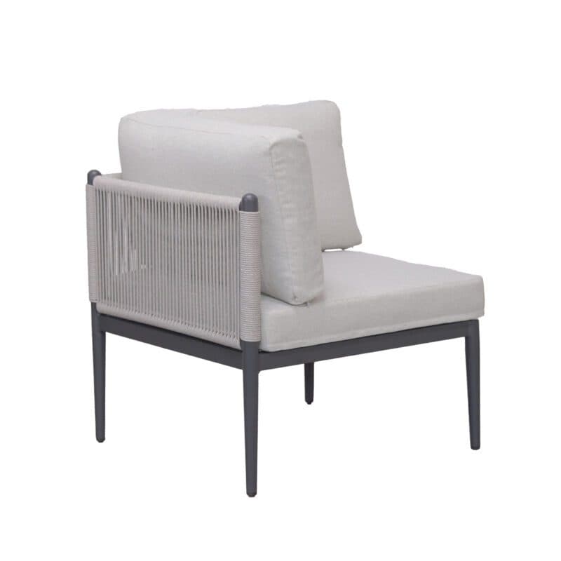 Liadomo “Formello” Lounge-Eckteil, Gestell Aluminium anthrazit, Rope & Polster light grey