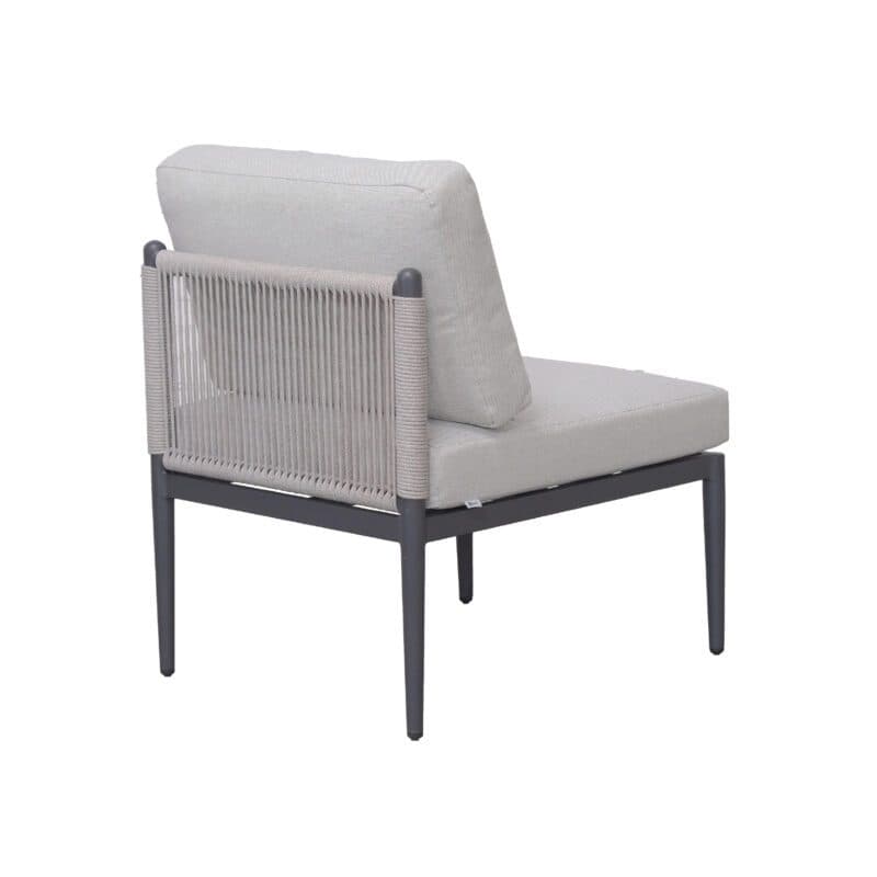 Liadomo “Formello” Lounge-Mittelteil, Gestell Aluminium anthrazit, Rope & Polster light grey