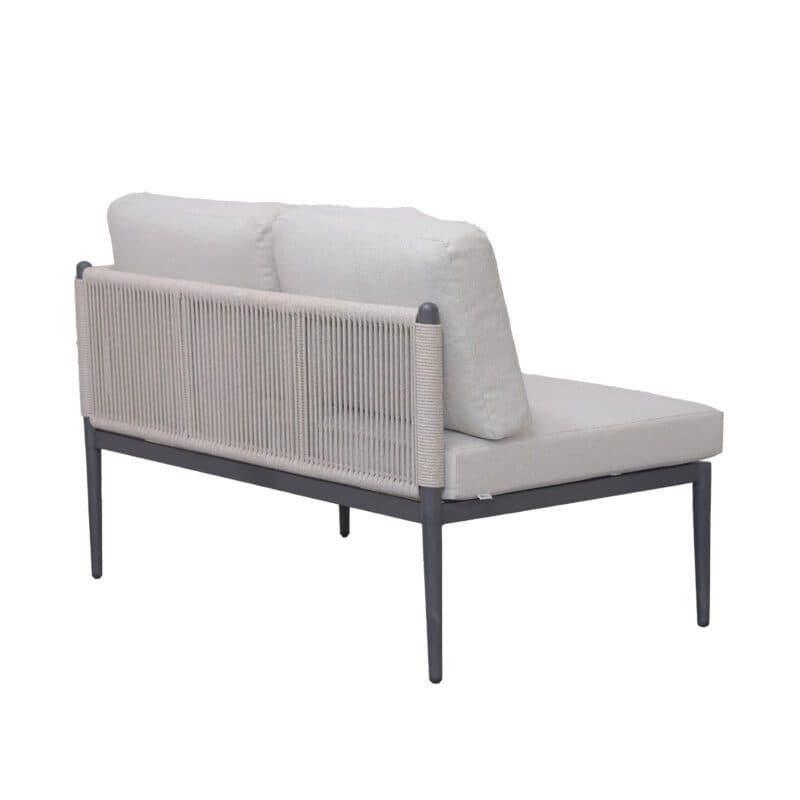 Liadomo “Formello” Lounge-Seitenteil rechts, Gestell Aluminium anthrazit, Rope & Polster light grey