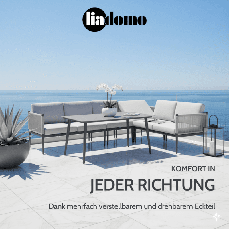 Liadomo "Formello" Dining-Loungeset (Hintergrund KI-generiert)