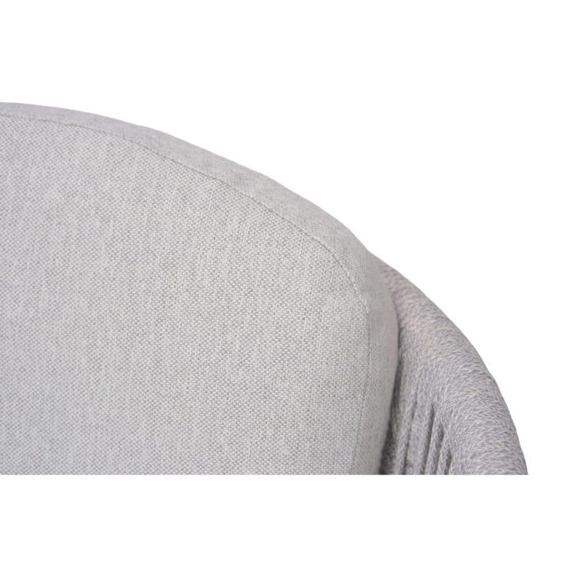 Liadomo "Latina" Stapelsessel, Gestell Aluminium, Sitzschale Rope light grey, Sitz- und Rückenkissen Polyester light grey, Detail Rückenkissen