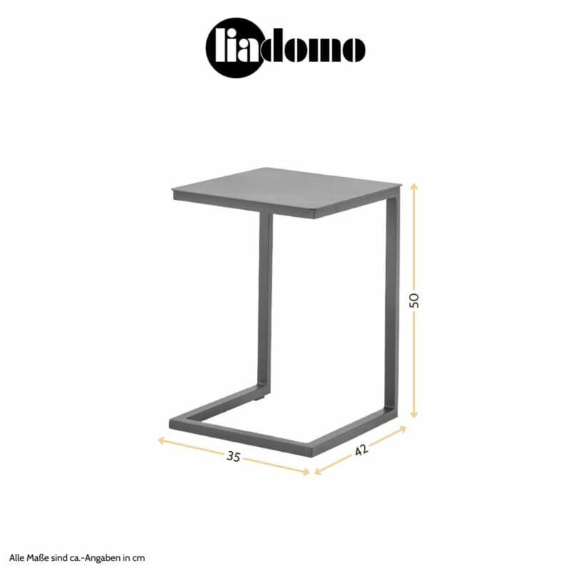 Liadomo "Lido" Beistelltisch, Maßangaben