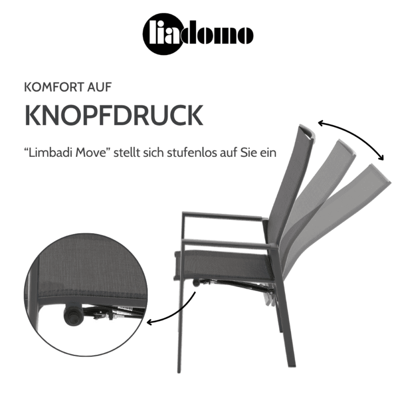 Liadomo "Limbadi Move" Hochlehner mit verstellbarer Rückenlehne