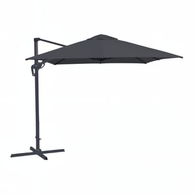 Liadomo "Pineto" Ampelschirm 300x300 cm, eckig, Aluminium anthrazit, Dessin Dark Grey