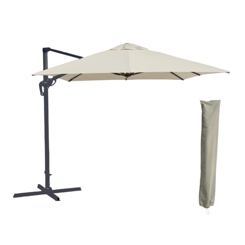 Liadomo "Pineto" Ampelschirm 340x270 cm inkl. Schutzhülle, off-white