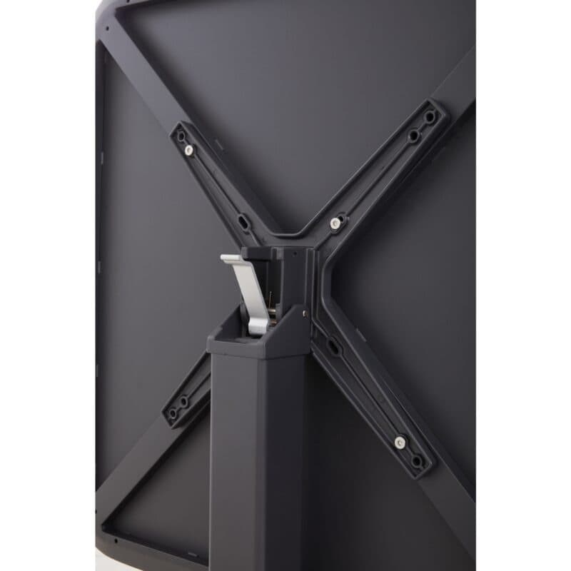 Liadomo "Torano" Klapptisch 80x80 cm, Gestell und Tischplatte Aluminium anthrazit