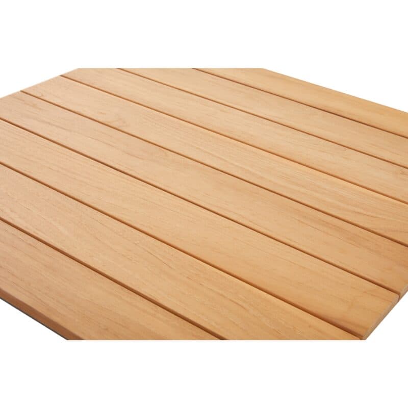 Liadomo "Torano" Klapptisch 80x80 cm, Gestell Aluminium anthrazit, Tischplatte Teakholz