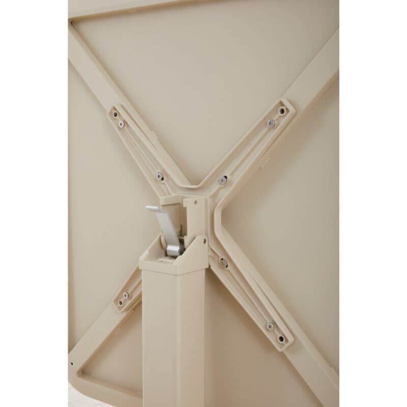 Liadomo "Torano" Klapptisch 80x80 cm, Gestell und Tischplatte Aluminium cream