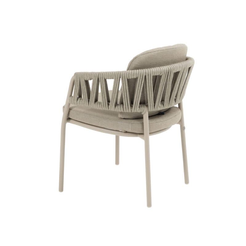 4Seasons Outdoor "Calma" Diningsessel, Gestell Aluminium latte, Rope-Bespannung taupe, Kissen Olefin taupe