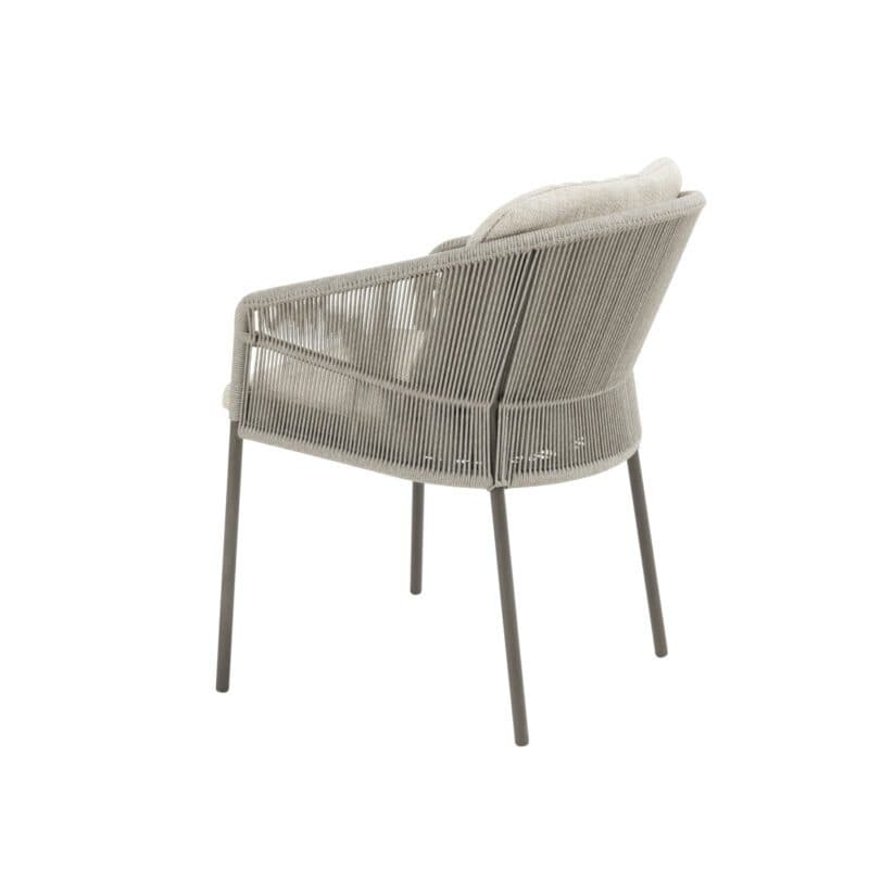 4Seasons Outdoor "Florence" Diningsessel, Gestell Aluminium terre, Rope-Bespannung hellgrau, Kissen Olefin hellgrau
