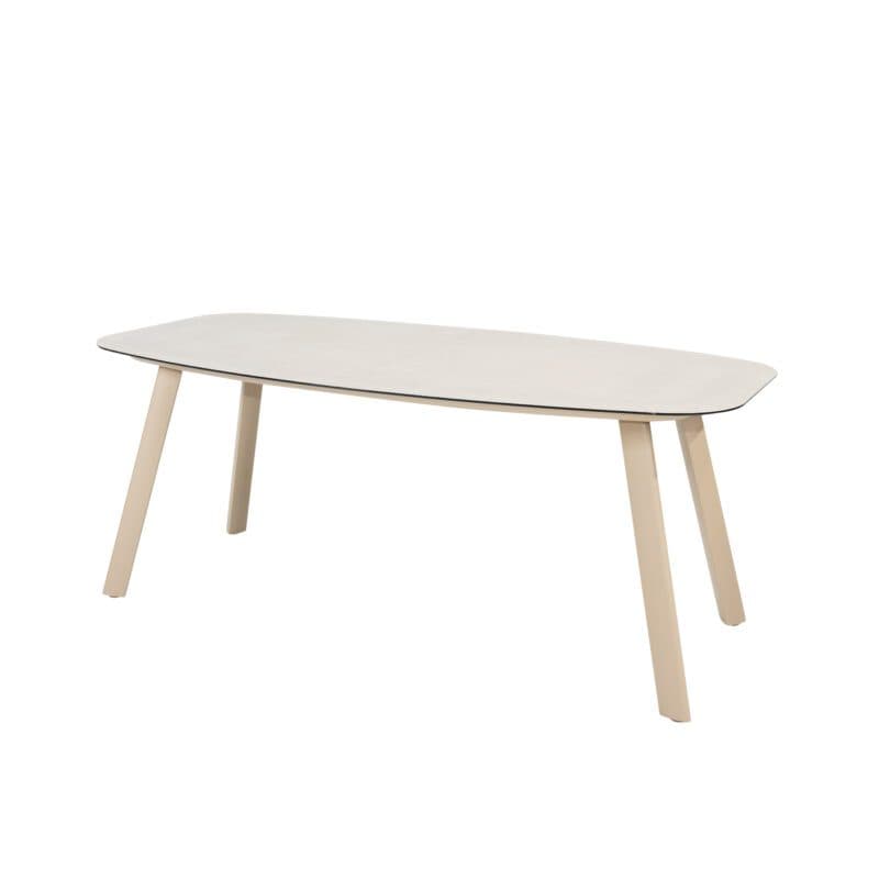 4Seasons Outdoor "Manolo" Gartentisch 180x95 cm, Gestell Aluminium latte, Tischplatte Keramik hellgrau