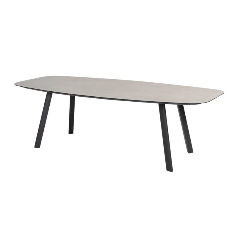 4Seasons Outdoor "Manolo" Gartentisch 240x103 cm, Gestell Aluminium anthrazit, Tischplatte Keramik hellgrau