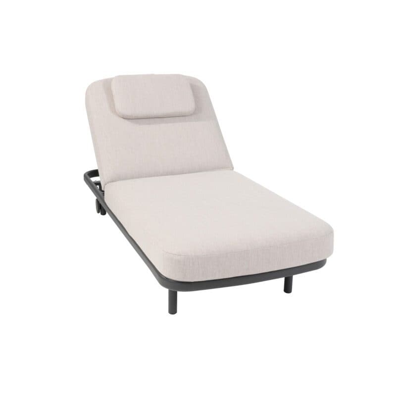 4Seasons Outdoor "Milano" Sonnenliege, Gestell Aluminium anthrazit, Polster Olefin grau