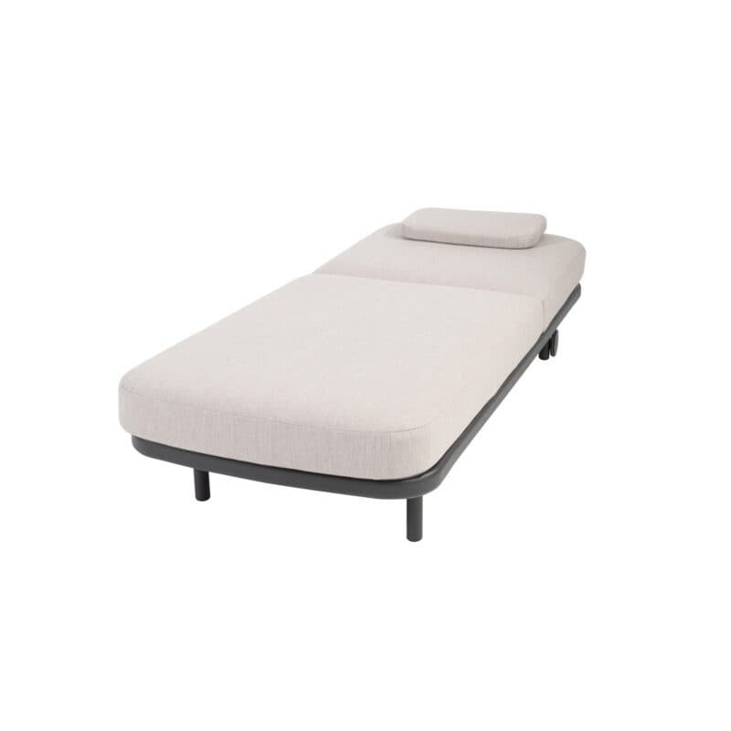 4Seasons Outdoor "Milano" Sonnenliege, Gestell Aluminium anthrazit, Polster Olefin grau