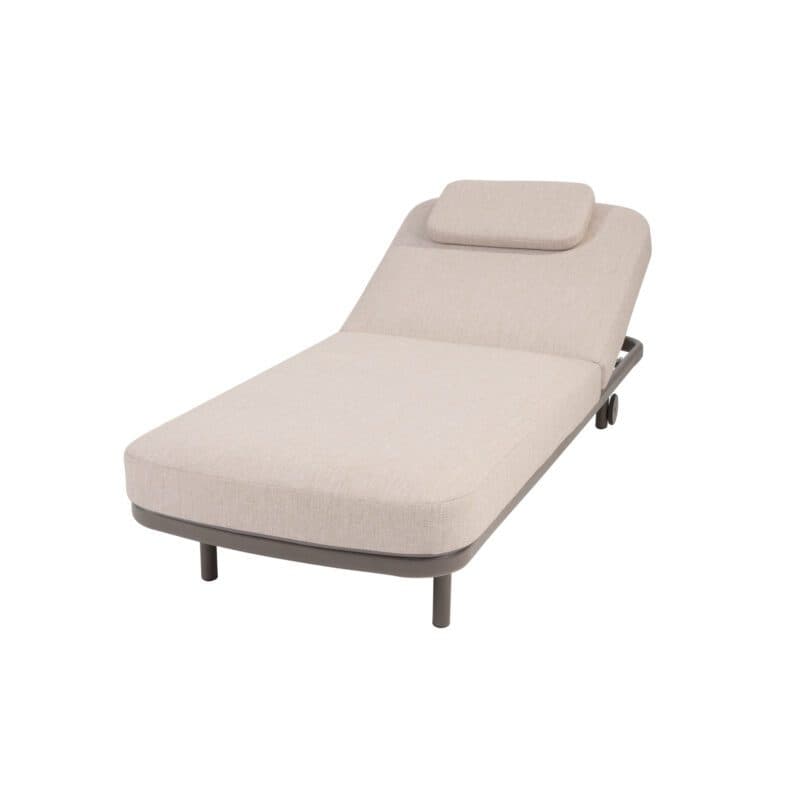 4Seasons Outdoor "Milano" Sonnenliege, Gestell Aluminium terre, Polster Olefin grau