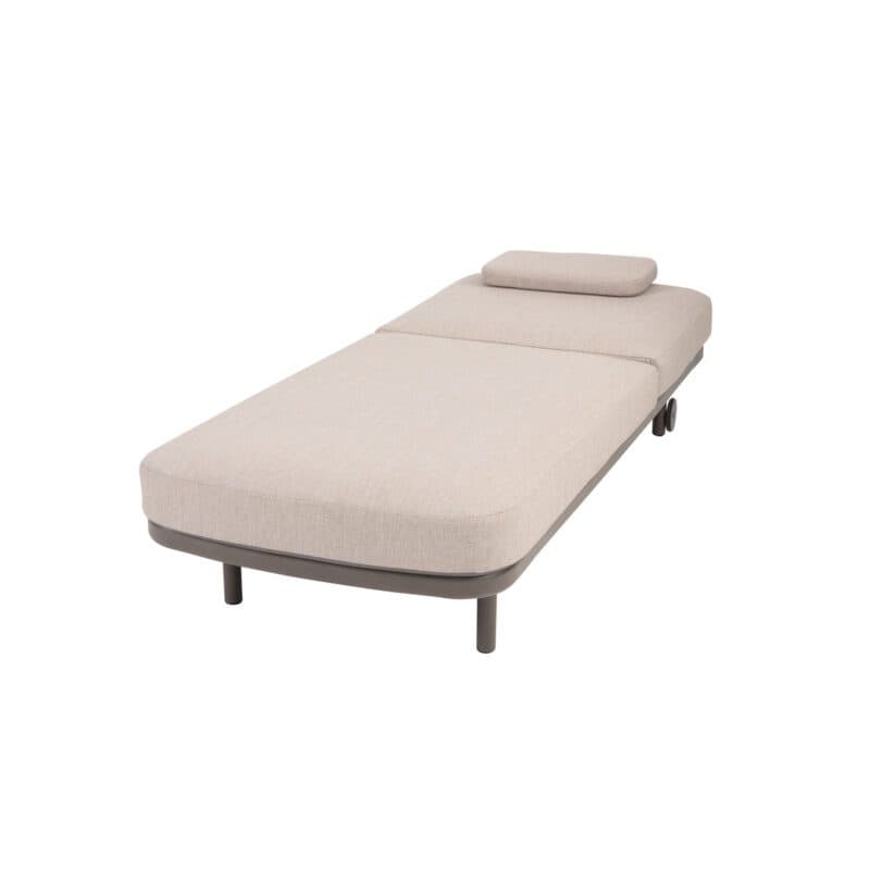 4Seasons Outdoor "Milano" Sonnenliege, Gestell Aluminium terre, Polster Olefin grau