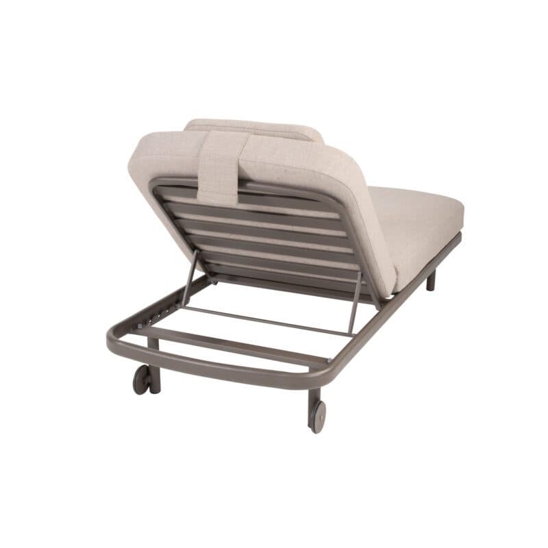 4Seasons Outdoor "Milano" Sonnenliege, Gestell Aluminium terre, Polster Olefin grau