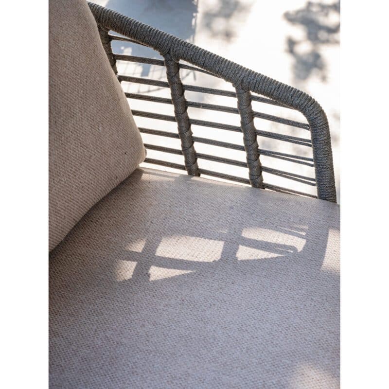 4Seasons Outdoor "Puglia" Loungeset 2-tlg., Gestelle Aluminium terre, Rope grau, Kissen hellgrau