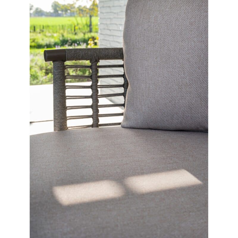 4Seasons Outdoor "Puglia" Loungeset 2-tlg., Gestelle Aluminium terre, Rope grau, Kissen hellgrau