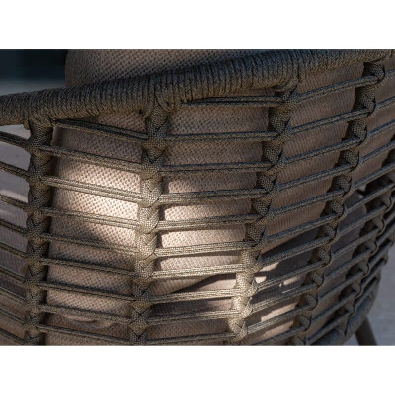 4Seasons Outdoor "Puglia" Loungeset 2-tlg., Gestelle Aluminium terre, Rope grau, Kissen hellgrau