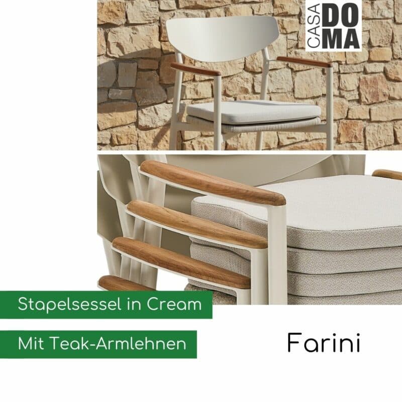 CASA DOMA "Farini" Stapelstuhl (Bild KI-generiert)