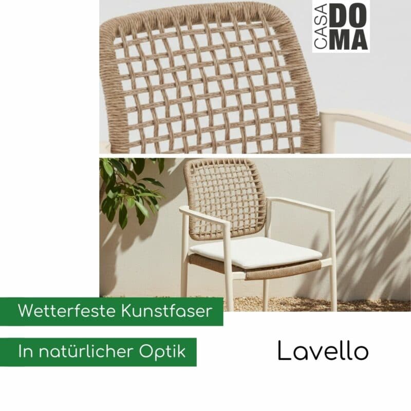 CASA DOMA "Lavello" Stapelstuhl cream (Bild KI-generiert)