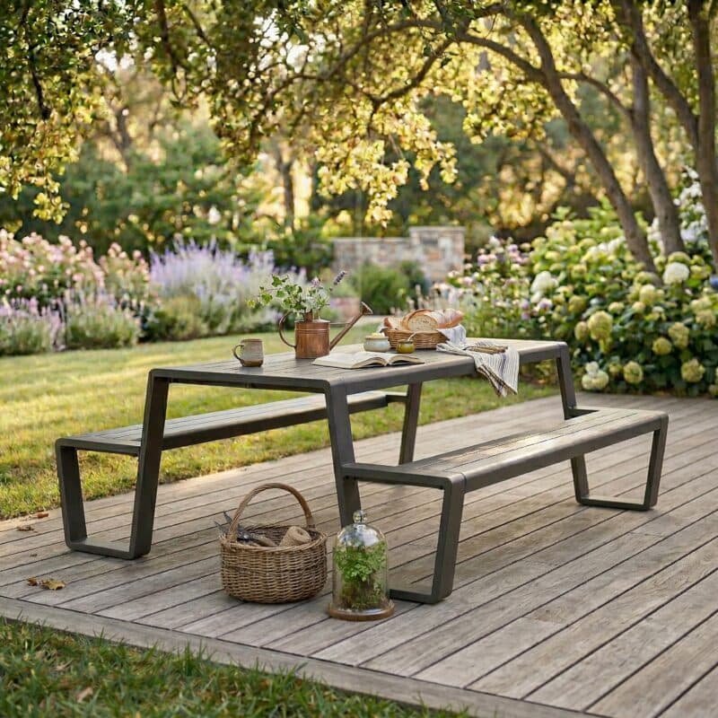 Lesli Living "Estilo" Picknick-Set, Aluminium anthrazit matt (Bild KI-generiert)