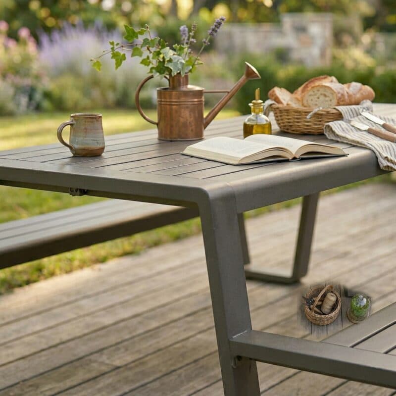 Lesli Living "Estilo" Picknick-Set, Aluminium anthrazit matt (Bild KI-generiert)