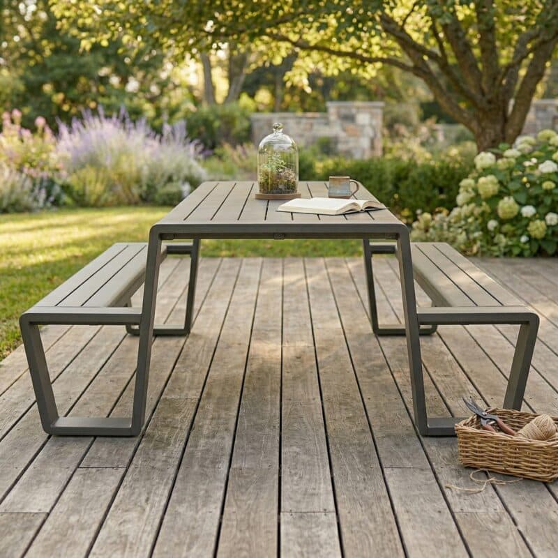 Lesli Living "Estilo" Picknick-Set, Aluminium anthrazit matt (Bild KI-generiert)