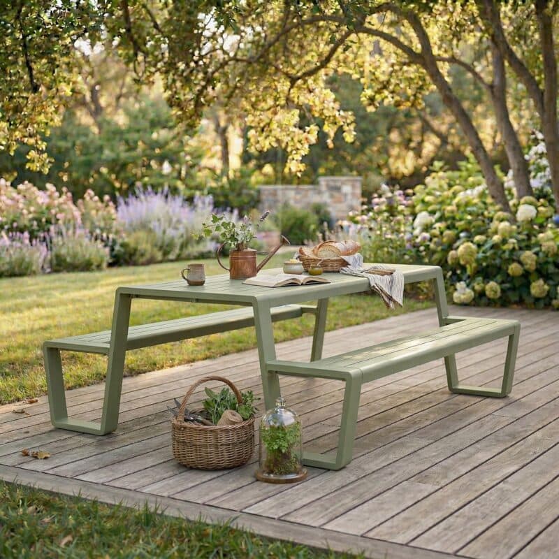 Lesli Living "Estilo" Picknick-Set, Aluminium grün matt (Bild KI-generiert)