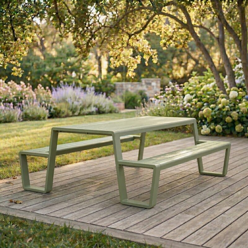 Lesli Living "Estilo" Picknick-Set, Aluminium grün matt (Bild KI-generiert)